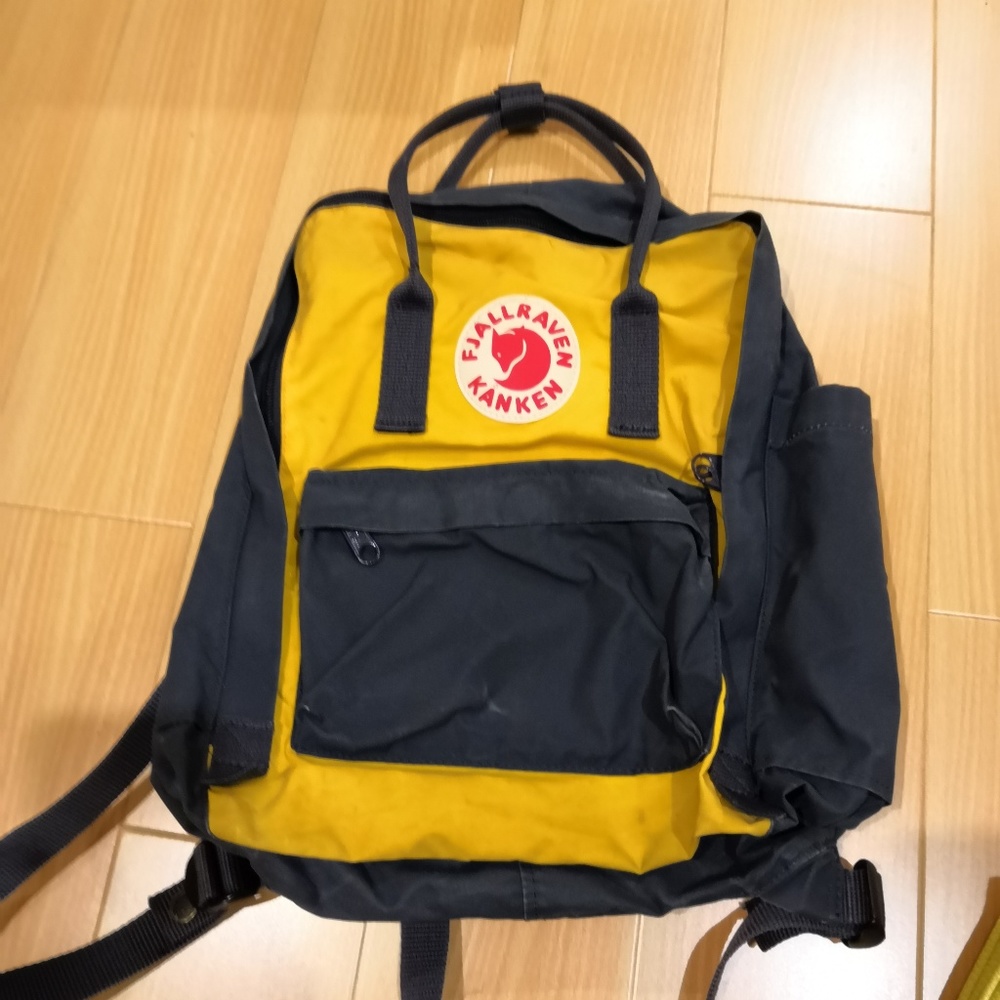 Navy Warm Yellow Kanken Mini backpack